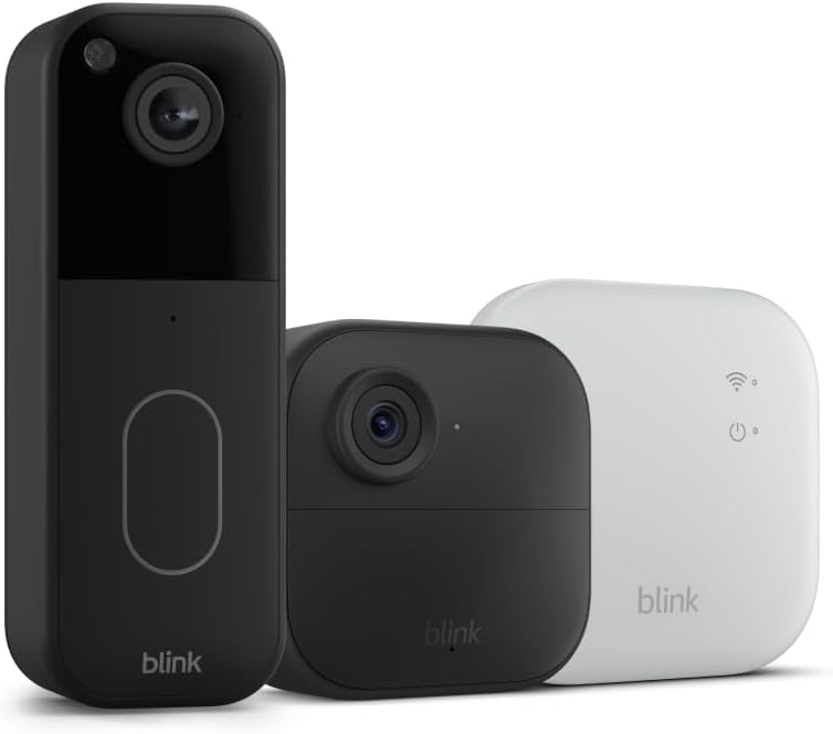 Blink Video Doorbell + Outdoor 4 XR– Wireless smart security cameras, two-year battery life, go up to 400 feet from your home with extended range. Sync Module XR included.