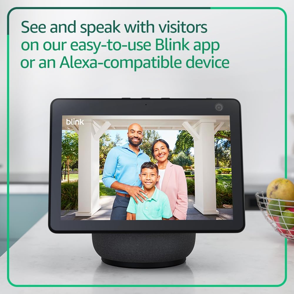 Blink Video Doorbell + Outdoor 4 XR– Wireless smart security cameras, two-year battery life, go up to 400 feet from your home with extended range. Sync Module XR included.