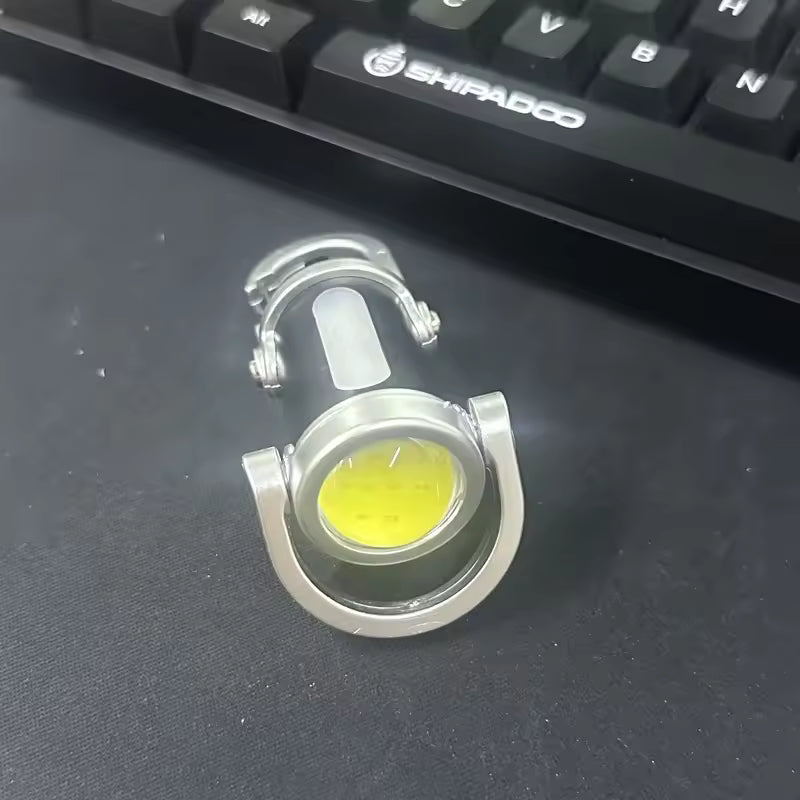 1Pc LED Keychain Flashlight, USB Rechargeable Mini Light, Perfect for Camping, Hiking, Reading and Fishing
