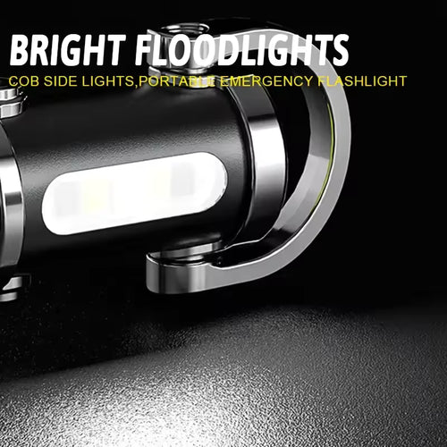 1Pc LED Keychain Flashlight, USB Rechargeable Mini Light, Perfect for Camping, Hiking, Reading and Fishing