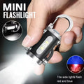 1Pc LED Keychain Flashlight, USB Rechargeable Mini Light, Perfect for Camping, Hiking, Reading and Fishing