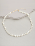 Clariva Faux Pearl Beaded Necklace, Suitable For Daily Wear Gifts