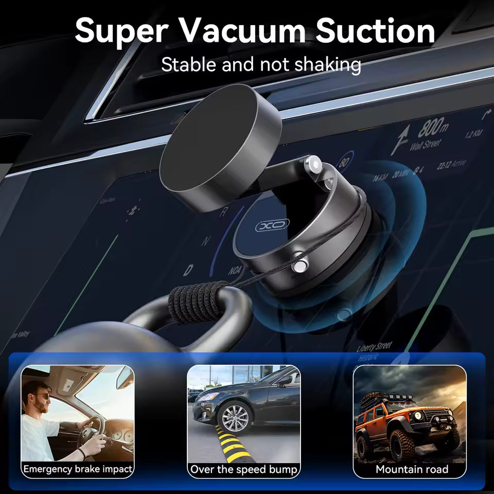 Mini 360° Vacuum Double Side Magnetic Suction Cup Holder Foldable Kitchen Lazy Phone Bracket For iPhone Android Smartphone